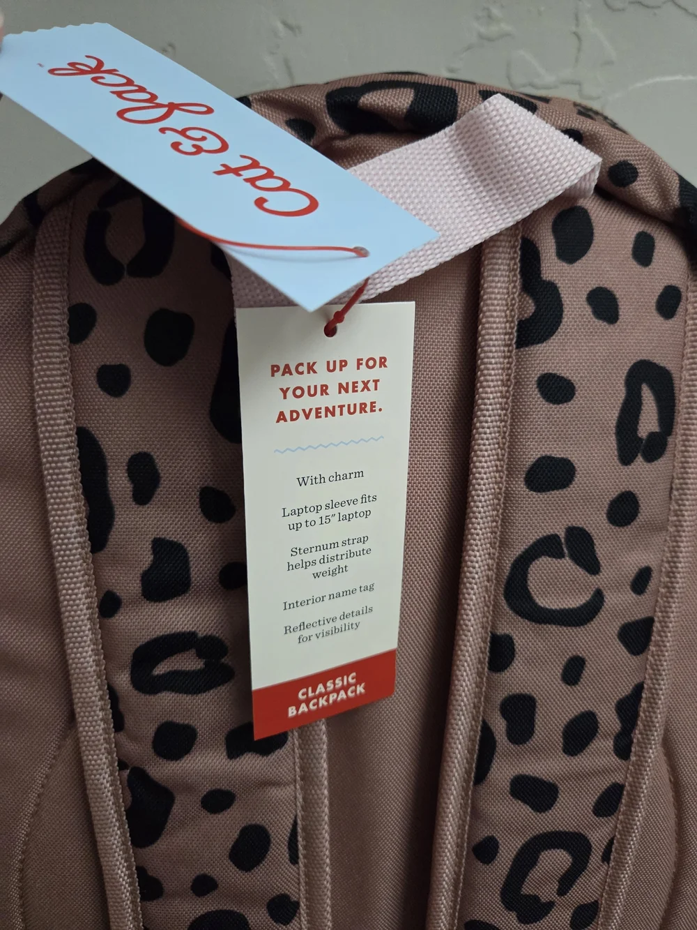 Cat & Jack Target Leopard Print Backpack with Bento Box